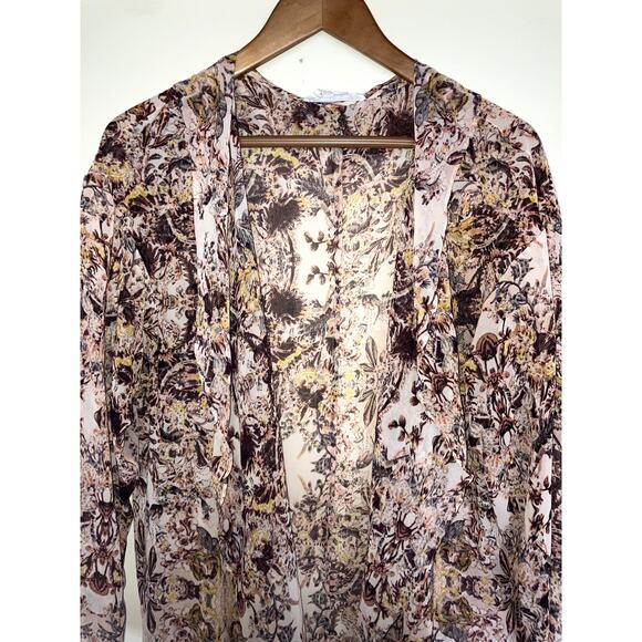 BCBGeneration Long Sheer Caftan Beach Cover Kimono Duster Wrap Size Small S - Picture 6 of 7